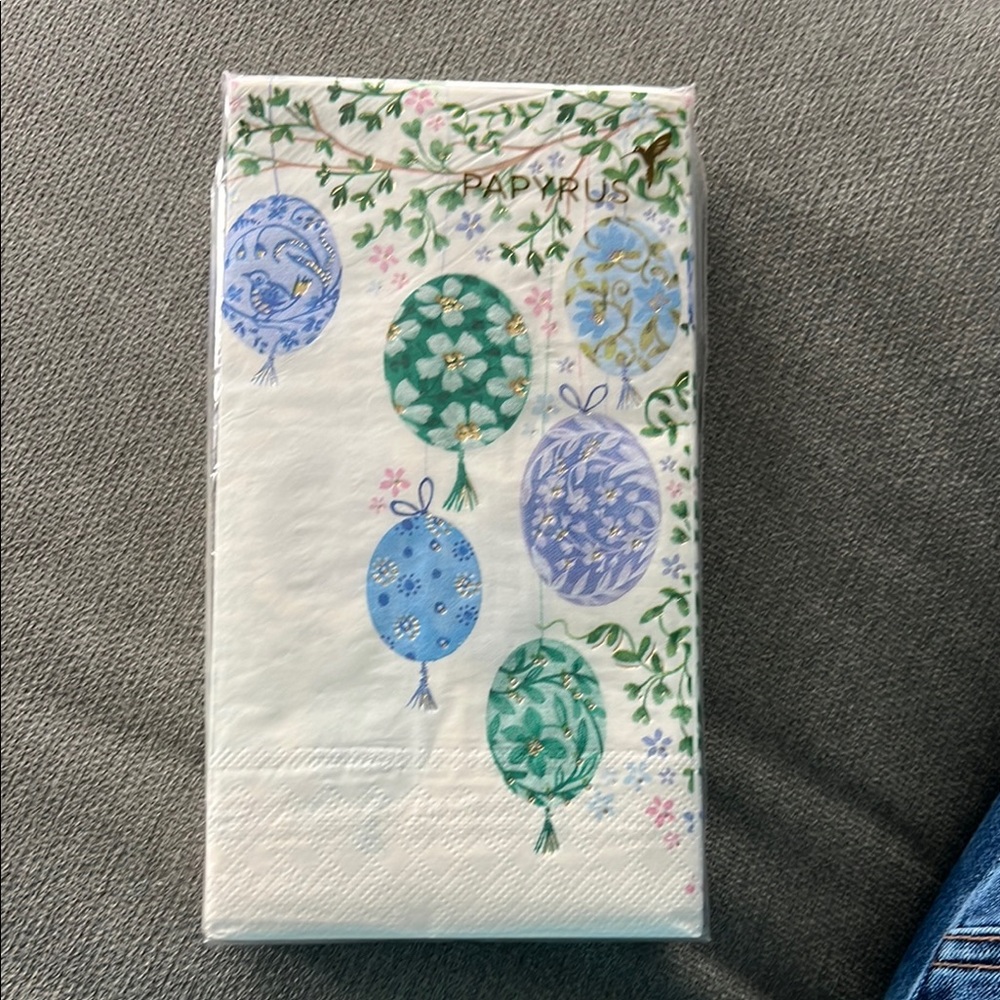 Papyrus Blue and Green Balloon EASTER EGG Party Guest Napkins 32 CT